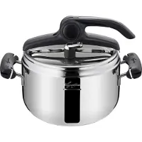 Lagostina Preziosa 012018010505, 5 l, Keramik, Elektro, Gas, Halogen, Induktion, Versiegelte Platte, Edelstahl, 22 cm, Grau, Italien