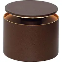 Zafferano Push-up Akku-Tischlampe IP54 corten Push-up, dimmbar, braun / rost, für Wohn- / Esszimmer, Aluminium, Modern