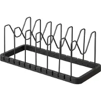 Yamazaki 3841 TOWER Extendable Lid & Pan Holder, black, ABS Resin/Steel, 4582 x