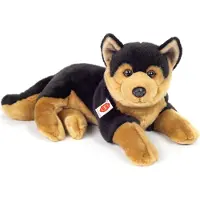 Teddy HERMANN® Teddy Hermann Schäferhund liegend, Kuscheltier, Stofftier, Plüschtier, Hund, Plüsch, Schwarz / Braun, 45 cm, 919643