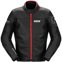 Spidi Genesis Motorrad Lederjacke, schwarz/rot, 50
