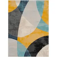 Surya Teppich "MILANO", blau, B:160cm H:11mm L:220cm, Kunstfaser, Teppiche, Teppich, Skandi Design, Modern Boho Kurzflor Wohnzimmerteppich, Schlafzimmer