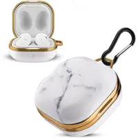 Cadorabo Hülle für Samsung Galaxy Buds PRO/LIVE/Buds 2 Design Weiß Tragbare IMD Kopfhörer Schutzhülle