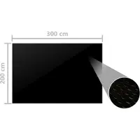 The Living Store Poolabdeckung Schwarz 300x200 cm PE