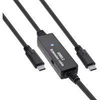 InLine USB 3.2 Gen.1 Aktiv-Kabel, USB-C Stecker an USB-C Stecker, schwarz, 15m, 15 m, USB C, USB C, USB 3.2 Gen 1 (3.1 Gen 1), 5 Gbit/s, Schwarz