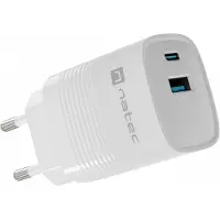 Natec Ladegerät Ribera Gan 1X Usb-A + 1X Usb-C