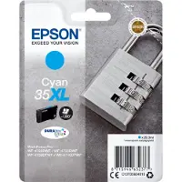 Epson Padlock 35XL Vorhängeschloss DURABrite Ultra Single Cyan Tinte, High (L) Yield, Cyan, 20,3 ml, 1 Stück(e), 1900 Seiten, Einzelpackung