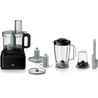 Braun FP 3132 BK, 2,1 l, Schwarz, Tasten, 1,2 l, 800 W, Bisphenol A (BPA)
