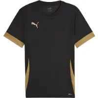 Puma Unisex Teamgoal Matchday Jr Fußballtrikot, Black-Gold, 128 EU