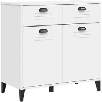 vidaXL Sideboard VIKEN Weiß 80x40x80 cm Holzwerkstoff