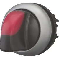 Eaton Power Quality Eaton 216845 Leuchtwahltaste, RMQ-Titan, mit Knebelgriff, rastend, 3 Stellungen, rot, Frontring Titan M22-WRLK3-R - 5 Stück