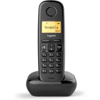 Gigaset A270, DECT-Telefon, Kabelloses Mobilteil, Freisprecheinrichtung, 80 Eintragungen, Anrufer-Identifikation, Schwarz