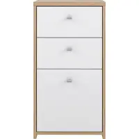 Forte Kommode "CHEST", weiß (artisan eiche, weiß), B:40,3cm H:77,5cm T:29,6cm, Sideboards, Kommode