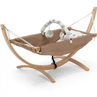 Evila Originals , Baby Hammock - Brown, Kinderbetten, Babyhängematte, Braun, Buche, 147 x 66 x 62 cm