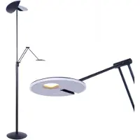 Highlight LED-Stehlampe New Sapporo, schwarz, 183 cm Metall Dimmer CCT