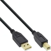 InLine B-34518S, 2 m, USB A, USB B, USB 2.0, 0,48 Gbit/s, Schwarz