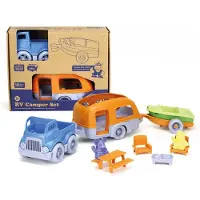 Green Toys RV Camper Set, Aktion/Abenteuer, 2 Jahr(e), Braun, Grün, Grau, Gelb, Kunststoff