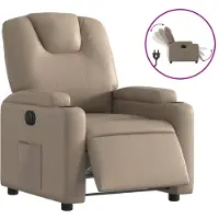 vidaXL Relaxsessel Elektrisch Cappuccino Kunstleder