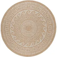 Ayyildiz Hali Outdoor Teppich COMILLA Beige 200 cm Rund