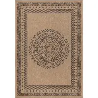 SchönesWohnen24 Outdoor Teppich DHAKA Schwarz 120 cm x 170 cm