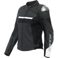 Dainese Rapida Lady Leather Schwarz Matt Schwarz Matt Weiß Jacke Größe 40