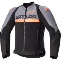 Alpinestars SMX Air Perforierte Motorrad Textiljacke, schwarz/grau/orange, S