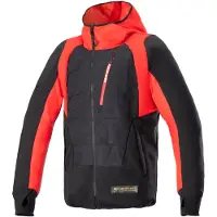 Alpinestars MO.ST.EQ Hybrid Motorrad Textiljacke, schwarz/rot, 3XL