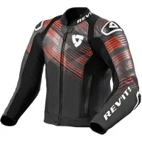 REV'IT! Revit Apex Motorrad Lederjacke, schwarz/rot, 52
