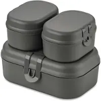 Koziol Brotdose Koziol Bio-Circulair Pascal Mini Nature Ash Grey (3-Stück)