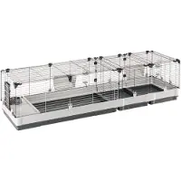 Ferplast Kaninchenkäfig Krolik 200 Grau 205x60x50 cm