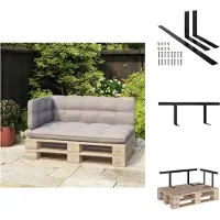 vidaXL Rückenlehne für Palettensofa Schwarz 110 cm Eisen