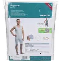 Suprima 4698 Pflegebody ohne Arm mit Beinreißverschluss weiß L, 1 Stück