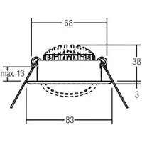 Brumberg LED-Einbauspot BB09, RC-dimmbar, edelstahl