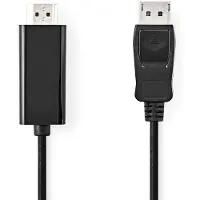 Nedis Ccgb37100bk10 Displayport-kabel Dp M-hdmi-anschluss 4k Vernickelt 1 M 30hz