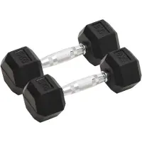 vidaXL Kurzhanteln 2 Stk. 5 kg Gesamt Gusseisen