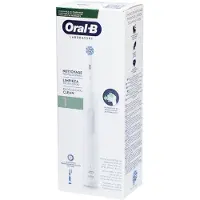 Oral-B Lab Pro 1 Clean, Erwachsener, Rotierende-vibrierende Zahnbürste, Weiß, 2 min, Akku, Integrierte Batterie
