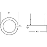 Brumberg Biro Circle Ring10 up/down Ø 60cm on/off silber 840