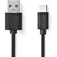 Nedis CCGB60600BK01 USB-Kabel USB 2.0 USB-A auf USB-C Stecker 15 W 0,1 m Schwarz