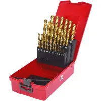 Ks Tools HSS TiN Spiralbohrer-Satz, Kunststoffkassette 25-tlg 1-13mm - 330.4623