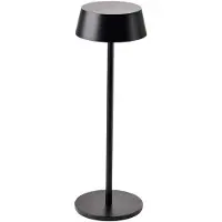 V-TAC VT-7562 LED-Tischleuchte, schwarze Farbe, 2 W, aus wiederaufladbarem USB-Aluminium mit dimmbarem Touch, IP54, 3000 K, Artikelnummer 7690