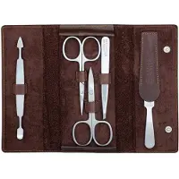 Erbe Manicure Etuis Manicure-Etui mit Druckknopf, 5-teilig. Braun 1 Stk.