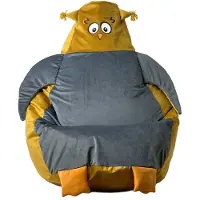 Go Gift Sako bag pouffe Sowa gold-grey L 105 x 80 cm