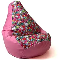 Go Gift Sako bag pouffe pear print pink fairy L 105 x 80 cm
