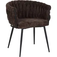 Livin24 Bronx71 Esszimmerstuhl River Chenille braun
