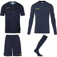Uhlsport Prediction Torwart Set 140 marine/fluo gelb