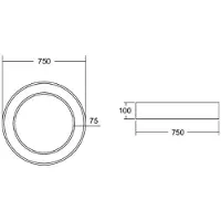 Brumberg Biro Circle Ring Decke Ø 75 cm 50 W on/off weiß 840
