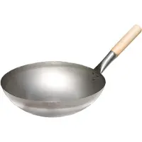 PAELLA WORLD Original chinesische Wokpfanne, Ø 35 cm und Edelstahl-Wokring