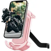 RockBros Handyhalterung Fahrrad Handyhalter Motorrad, Universal Handy Halterung für Smartphone Rosa (Rückspiegel)
