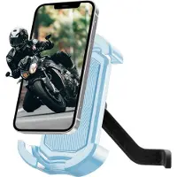 RockBros Handyhalterung Fahrrad Handyhalter Motorrad, Universal Handy Halterung für Smartphone Schwarz(Rückspiegel)
