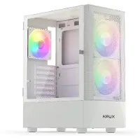 Krux Vako White RGB Case Tempered Glass ATX Mid Tower - Gehäuse